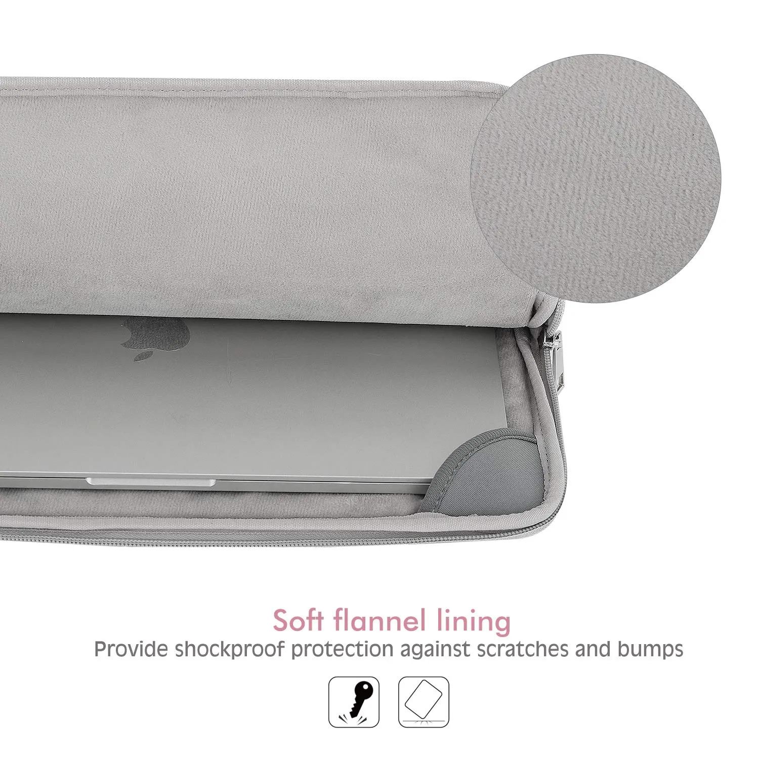 MoKo Borsa Laptop 13,3" Marmo con Maniglia e Tasca