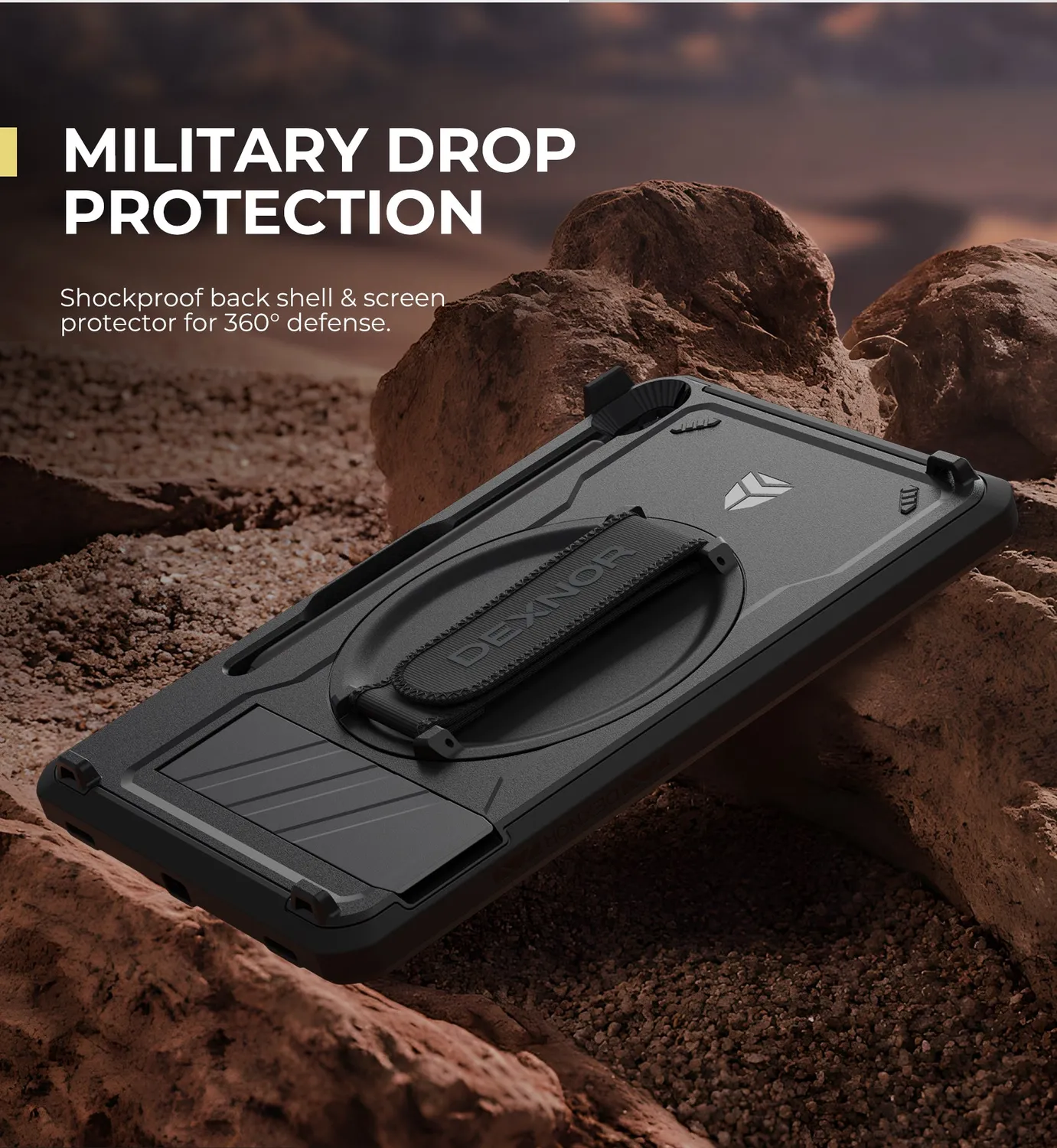 Dexnor Galaxy Tab S9 FE 10.9 cover nera con penna