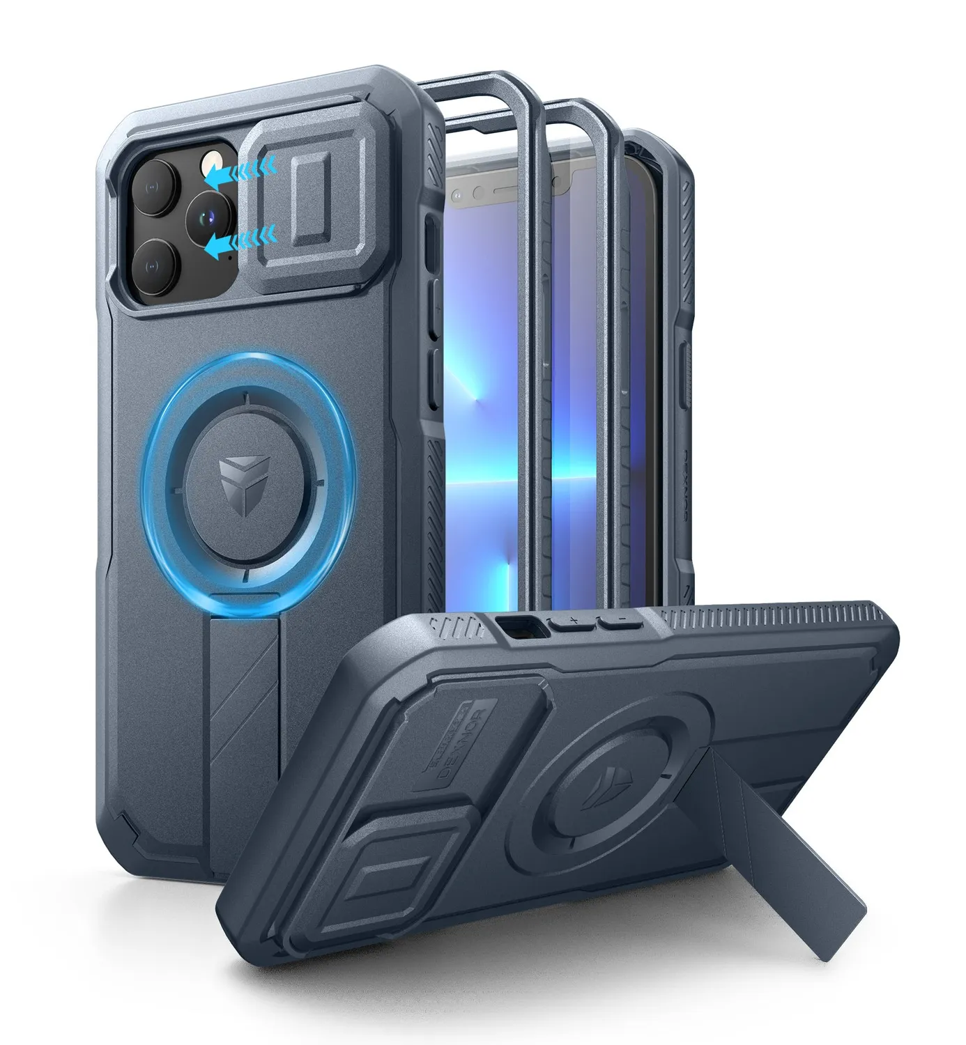 Dexnor iPhone 12/13 Pro Max cover 360° MagSafe nera