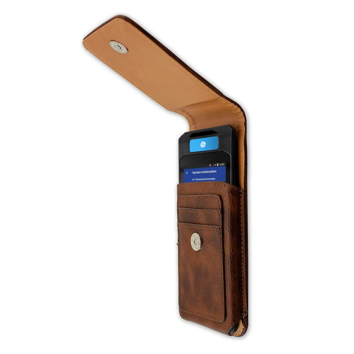 caseroxx custodia Dexcom DBLG1 pelle marrone clip cintura