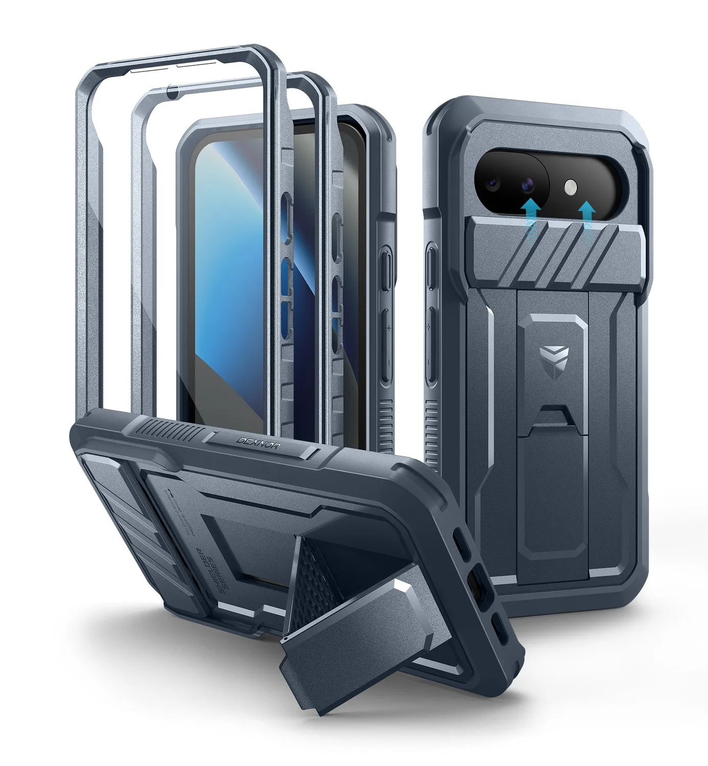Dexnor Pixel 10a cover nera rugged con copri camera