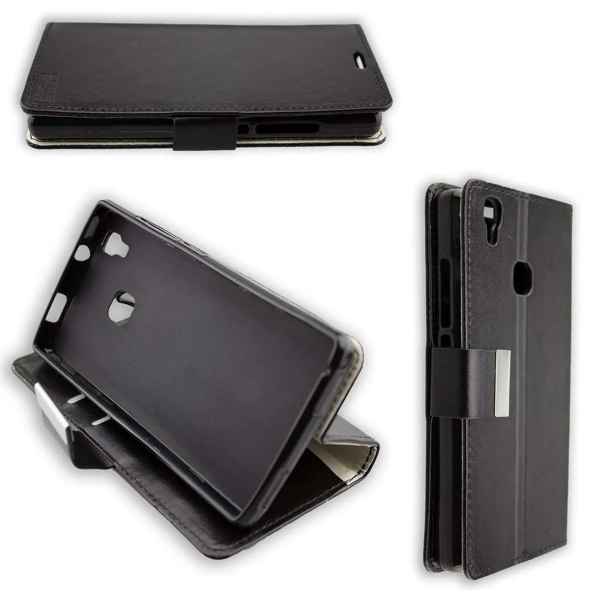 caseroxx Bookstyle custodia Doogee X5 Max Pro nero portafoglio