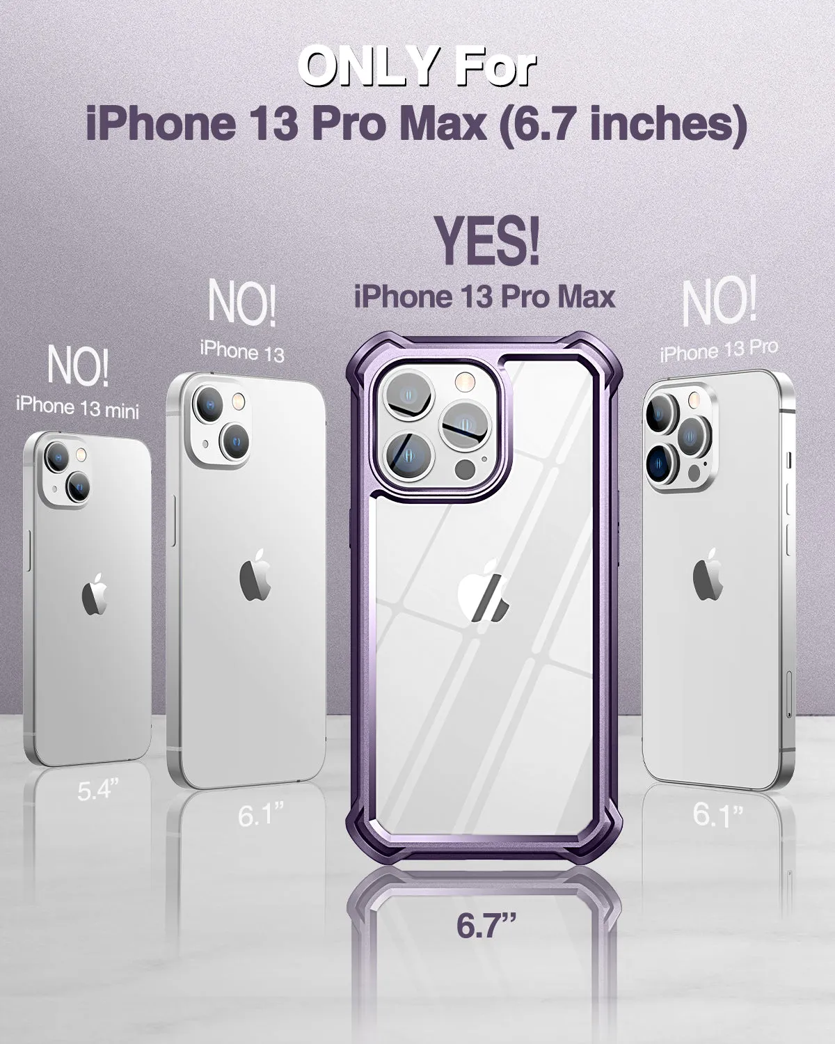 Dexnor iPhone 13 Pro Max custodia viola integrale