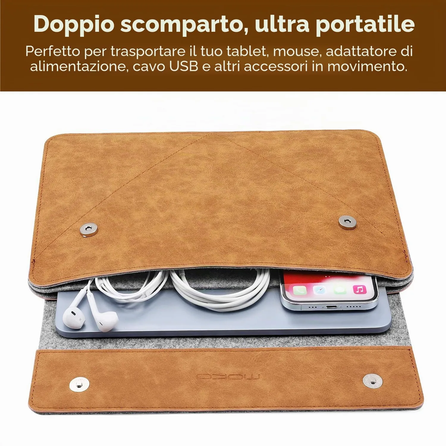 MoKo Sleeve Tablet 9-11 Pollici Feltro con Tasca