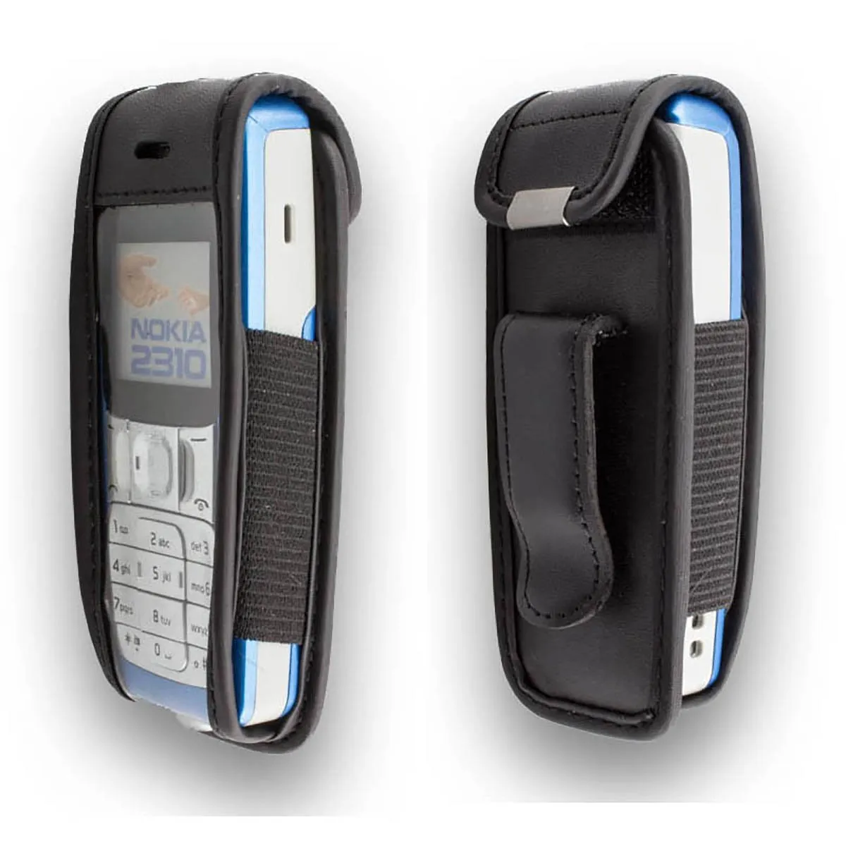 caseroxx custodia cintura Nokia 2310 pelle nera vera pelle