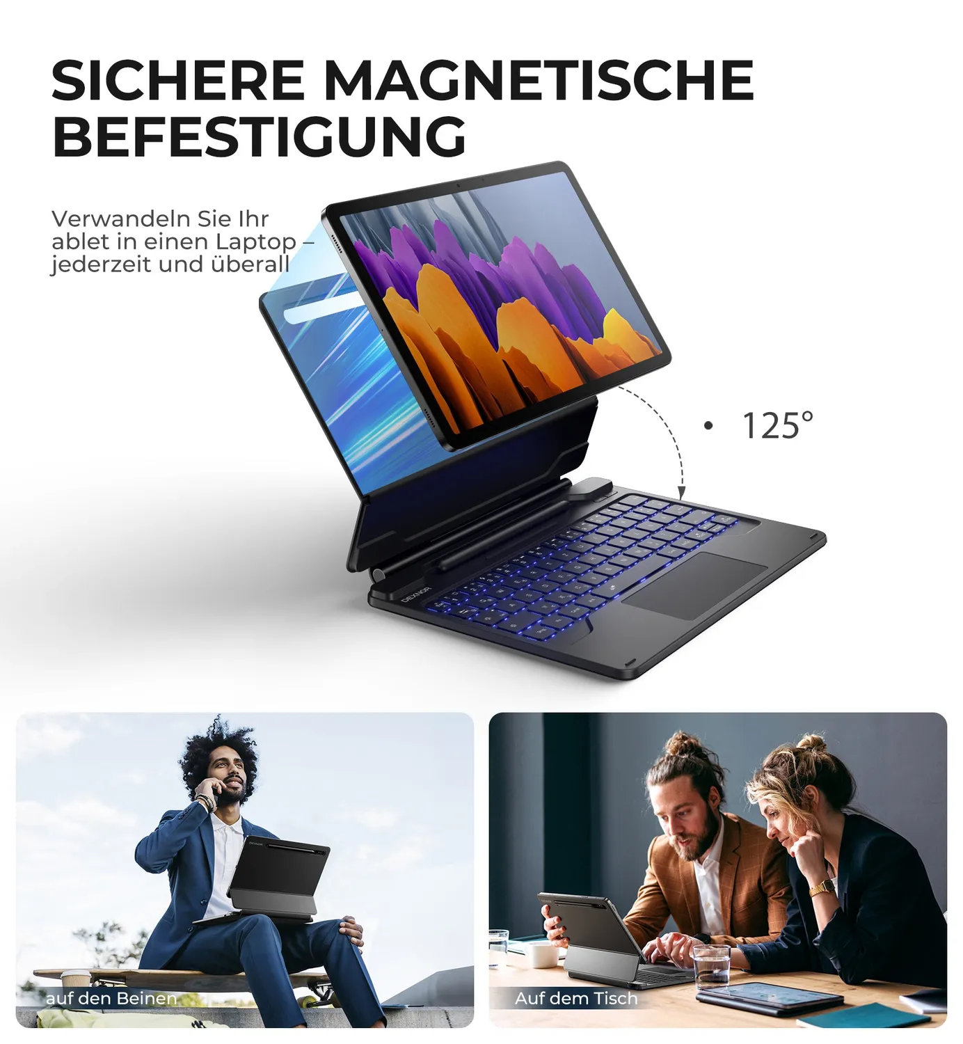 Dexnor Cover con Tastiera Tab S10 Lite 10,9 Nera Italiana Retroilluminata