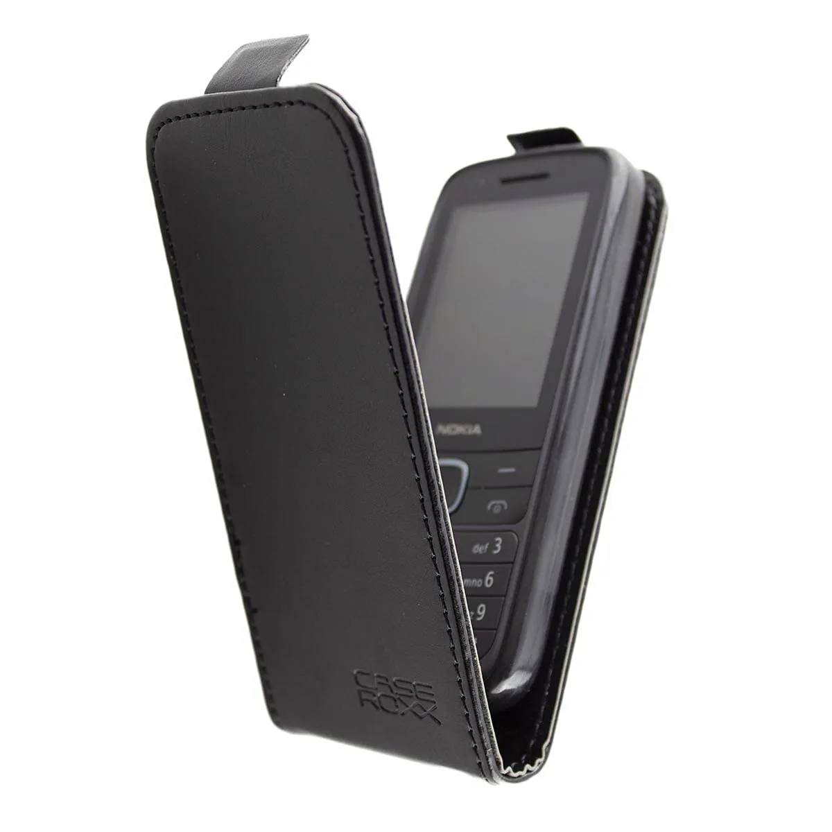 caseroxx Flip Cover Nokia 225 4G custodia libro nero magnetica