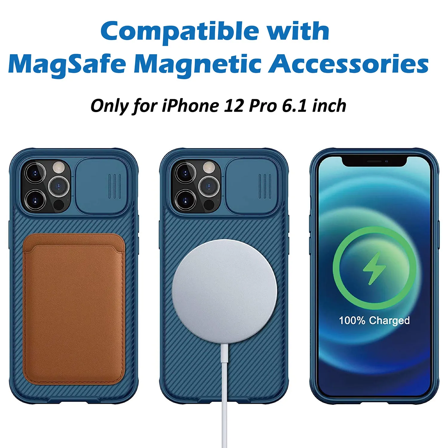 CloudValley iPhone 12 / 12 Pro Cover MagSafe Blu Sottile
