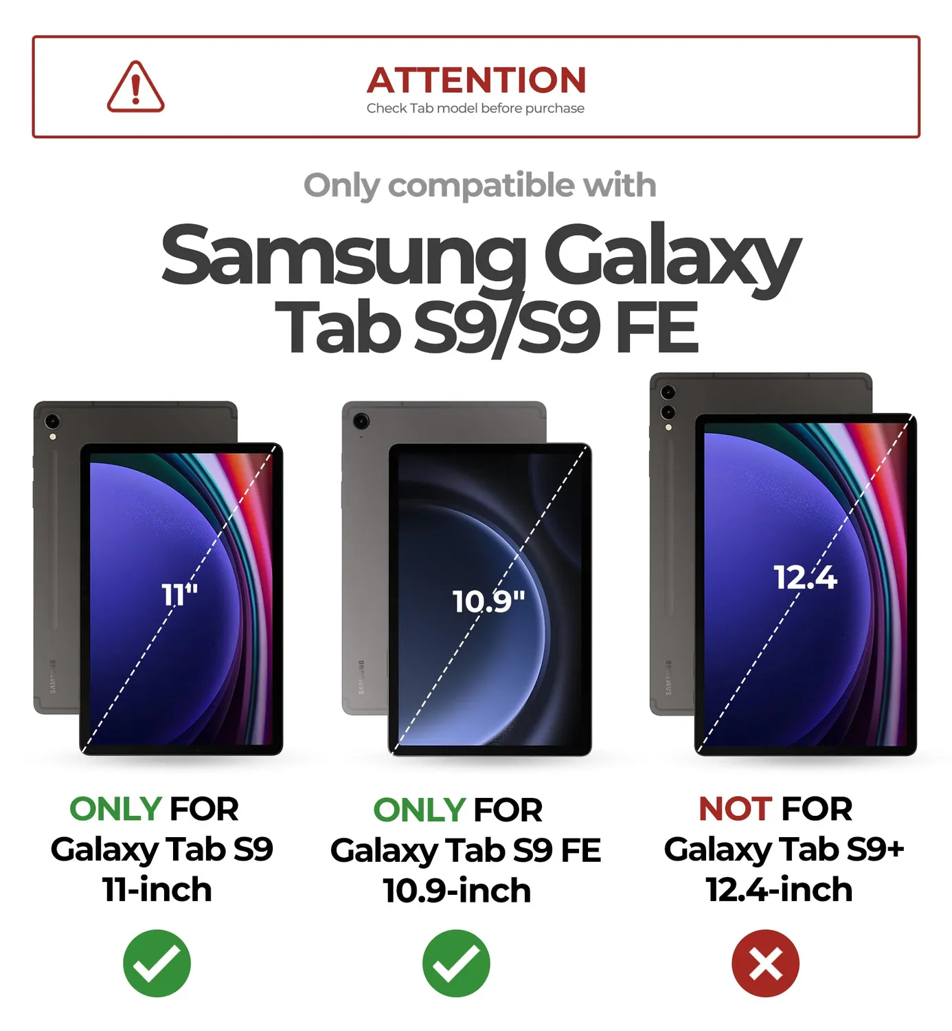 Dexnor Galaxy Tab S9 11 custodia tablet nera antiurto