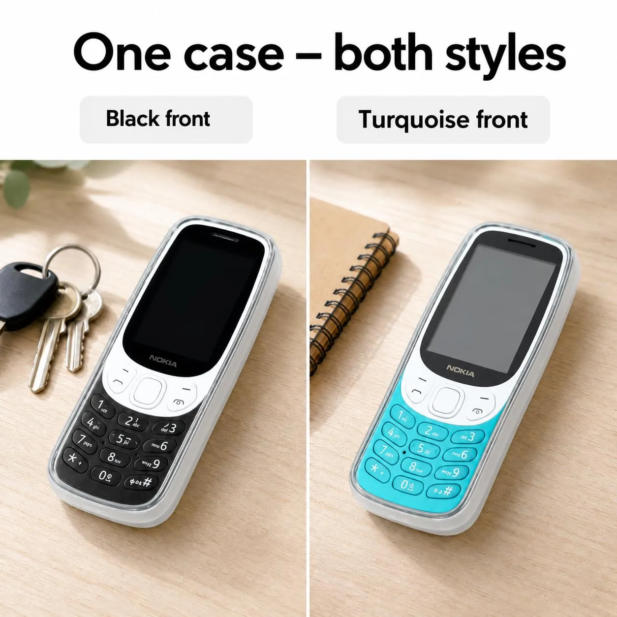 caseroxx TPU custodia Nokia 3210 2024 bianco trasparente antiurto