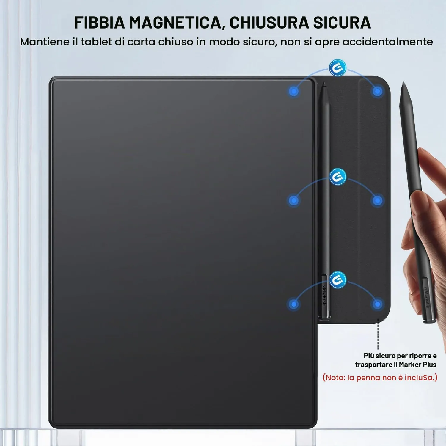 MoKo Custodia reMarkable 2 2020 con Portapenna Nera