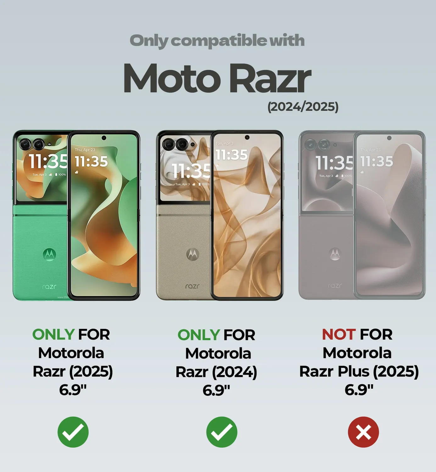 Dexnor Moto Razr 2024 cover nera cerniera 6,9"