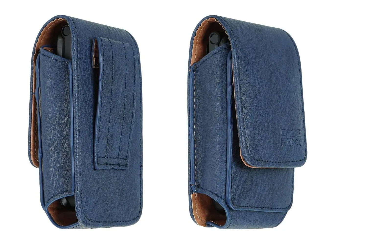 caseroxx Tasca SPC Titan Azzurra in Pelle con Passante Cintura