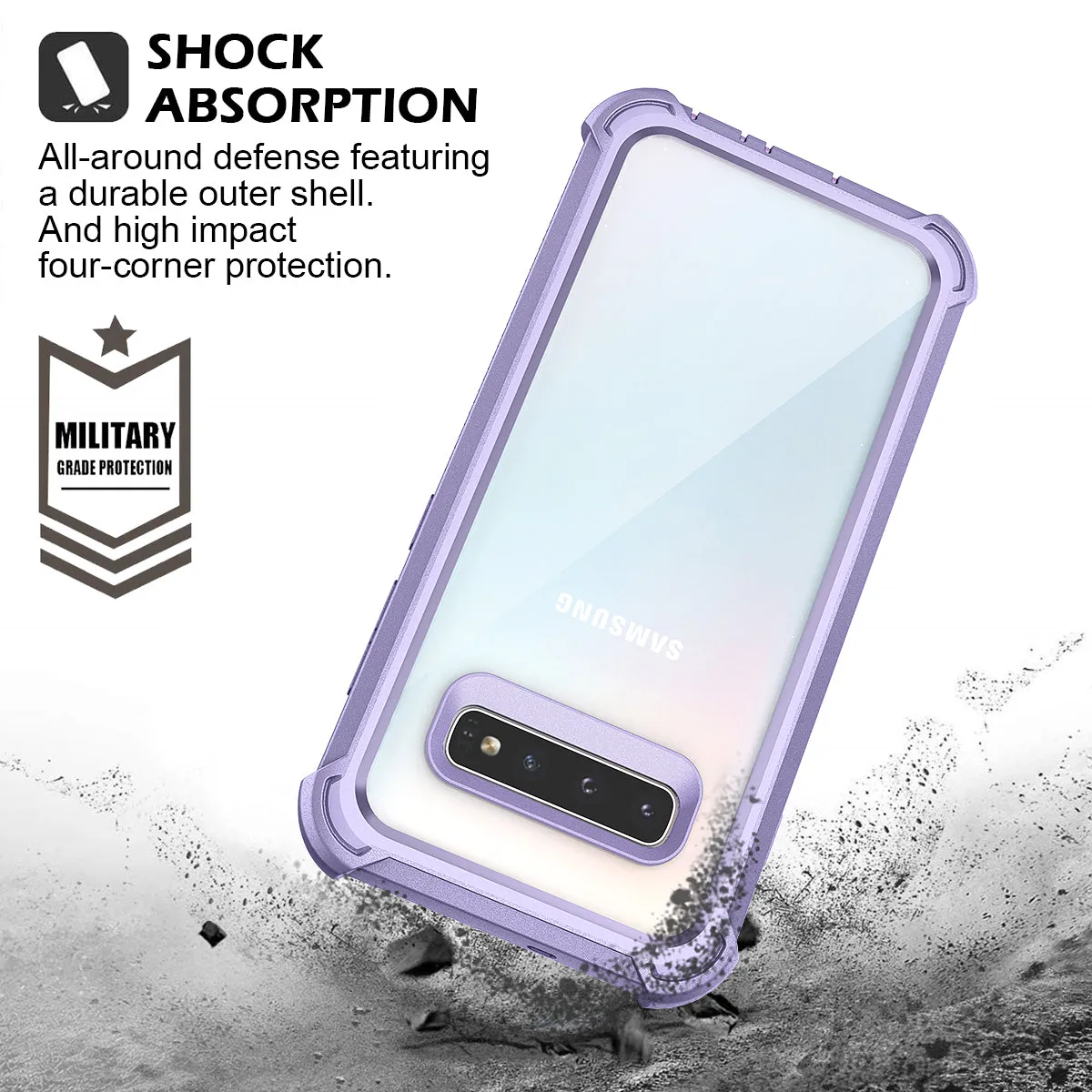 Dexnor Cover Samsung Galaxy S10 6.1 Viola con Pellicola