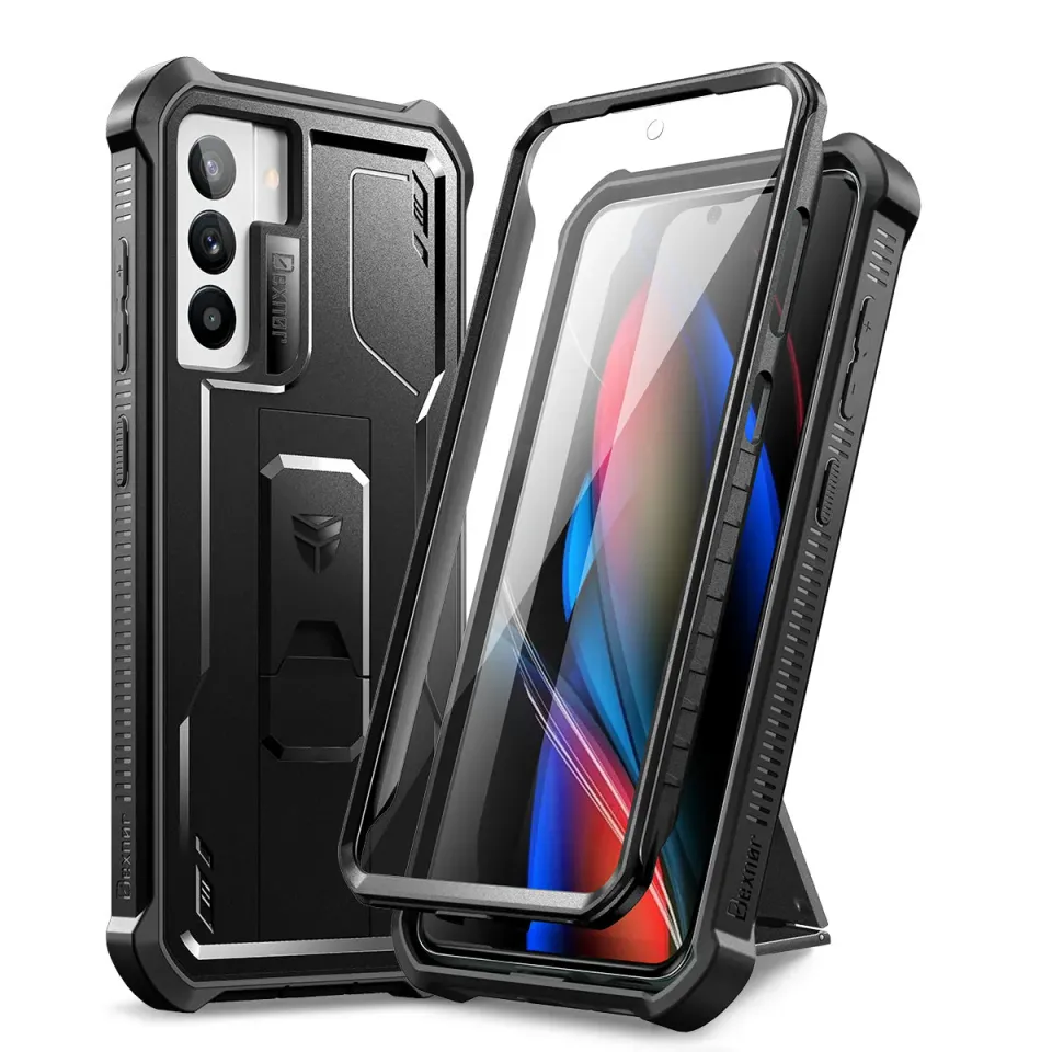 Dexnor per Galaxy S21 FE Custodia Nera corazzata stand