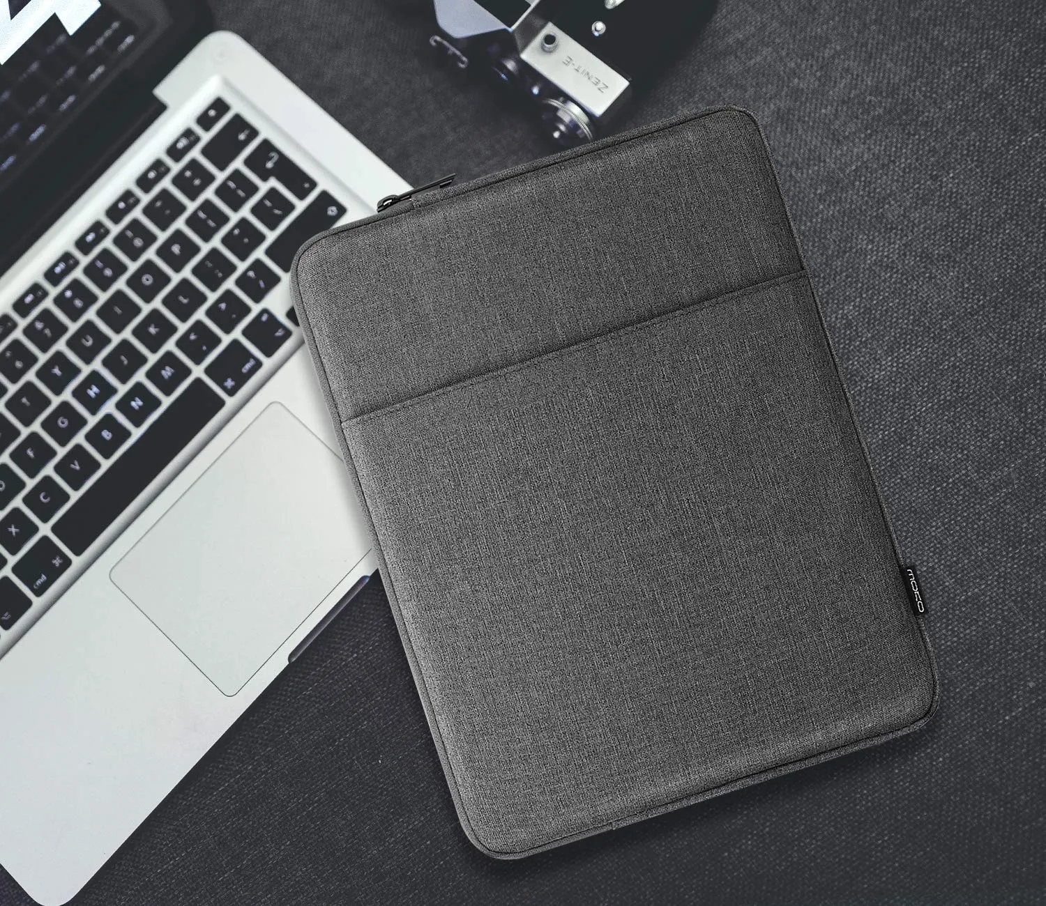 MoKo Custodia Tablet 9-11 Pollici Grigio Scuro Zip