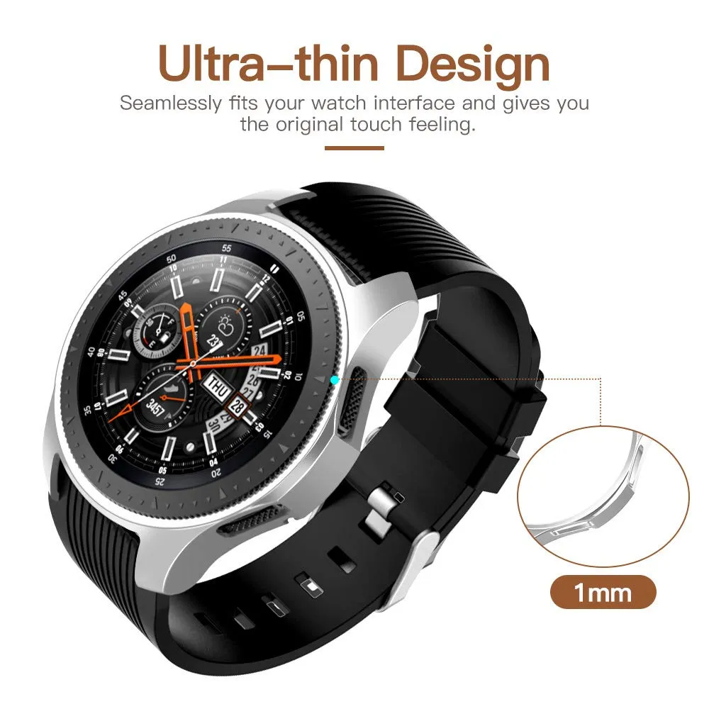 MoKo Galaxy Watch 46mm Cover TPU 3 Pezzi Nero Anti-graffio