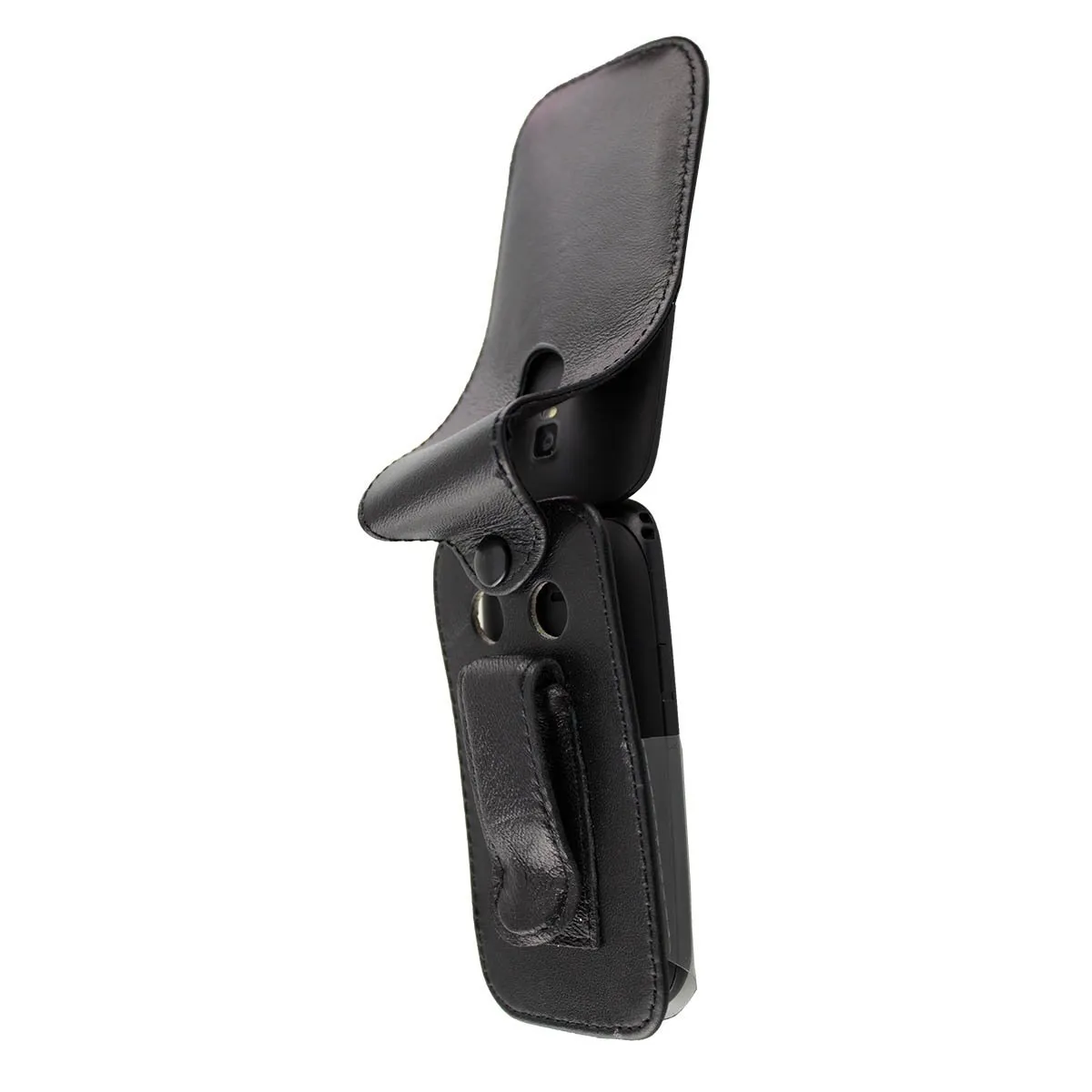 caseroxx Komu C2 fondina con clip vera pelle nero