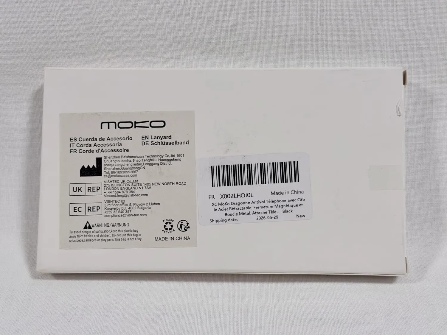 MoKo laccio cellulare retrattile magnetico nero 1,2 kg
