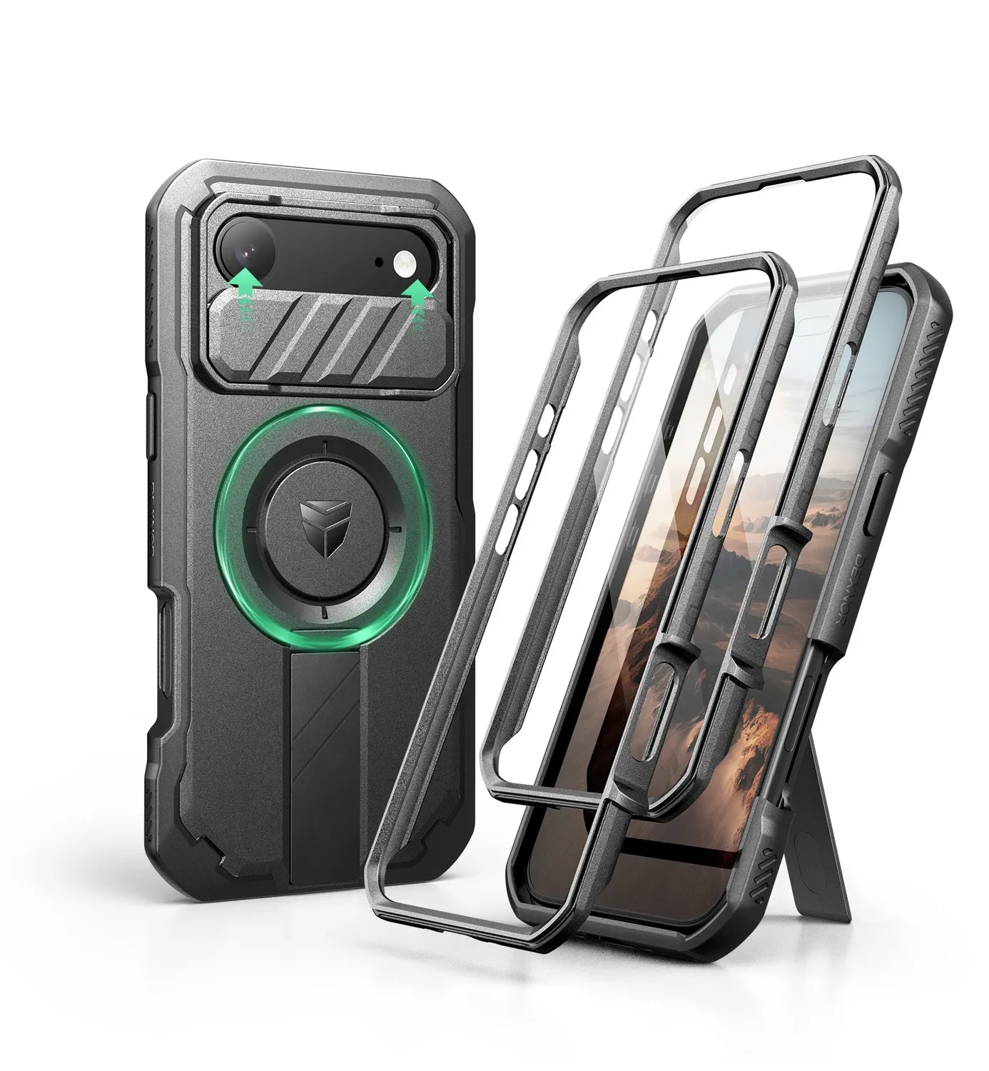 Dexnor cover iPhone 17 Air 6,5" nera MagSafe