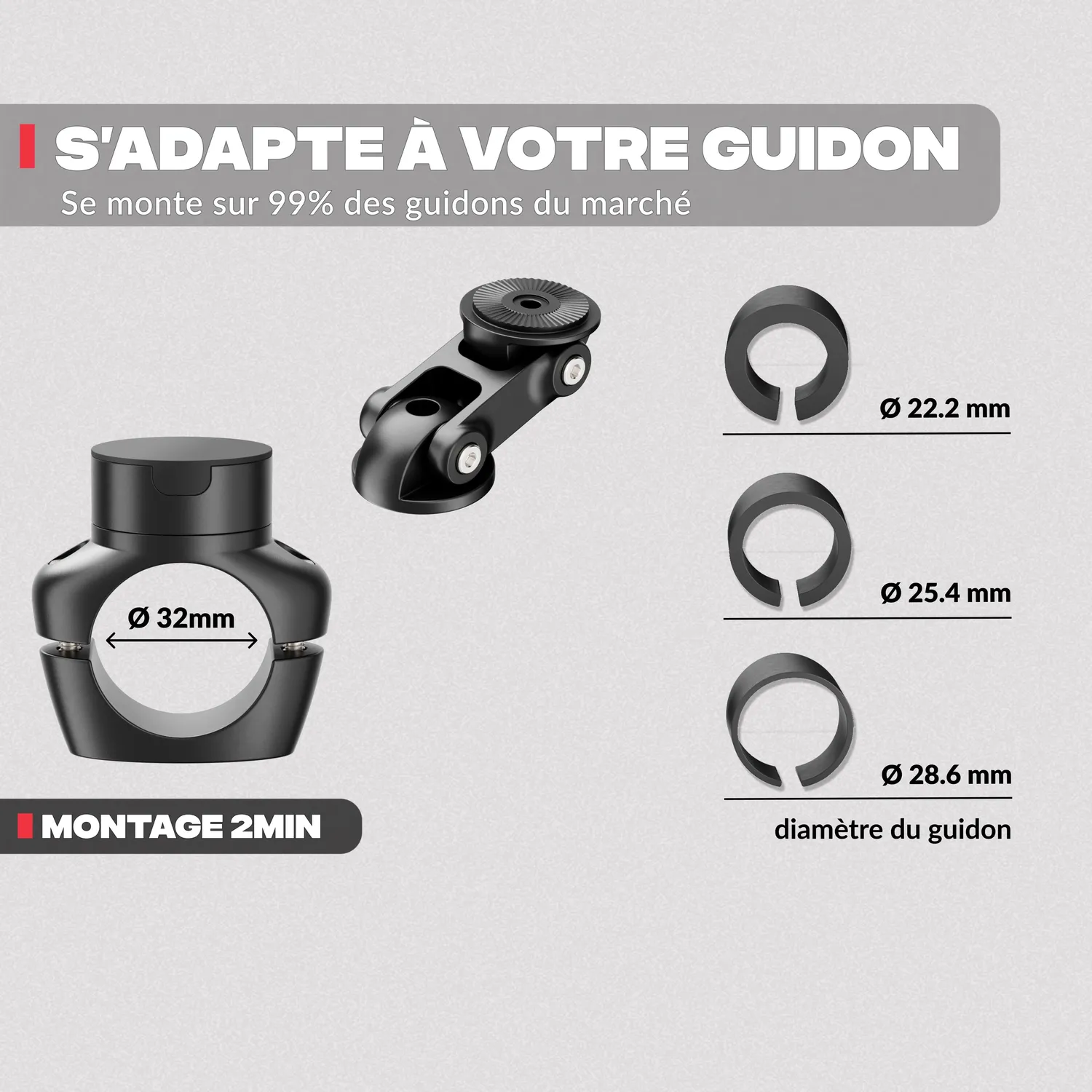 Shapeheart Moto Pro Boost Mini Supporto Telefono Antivibrazioni