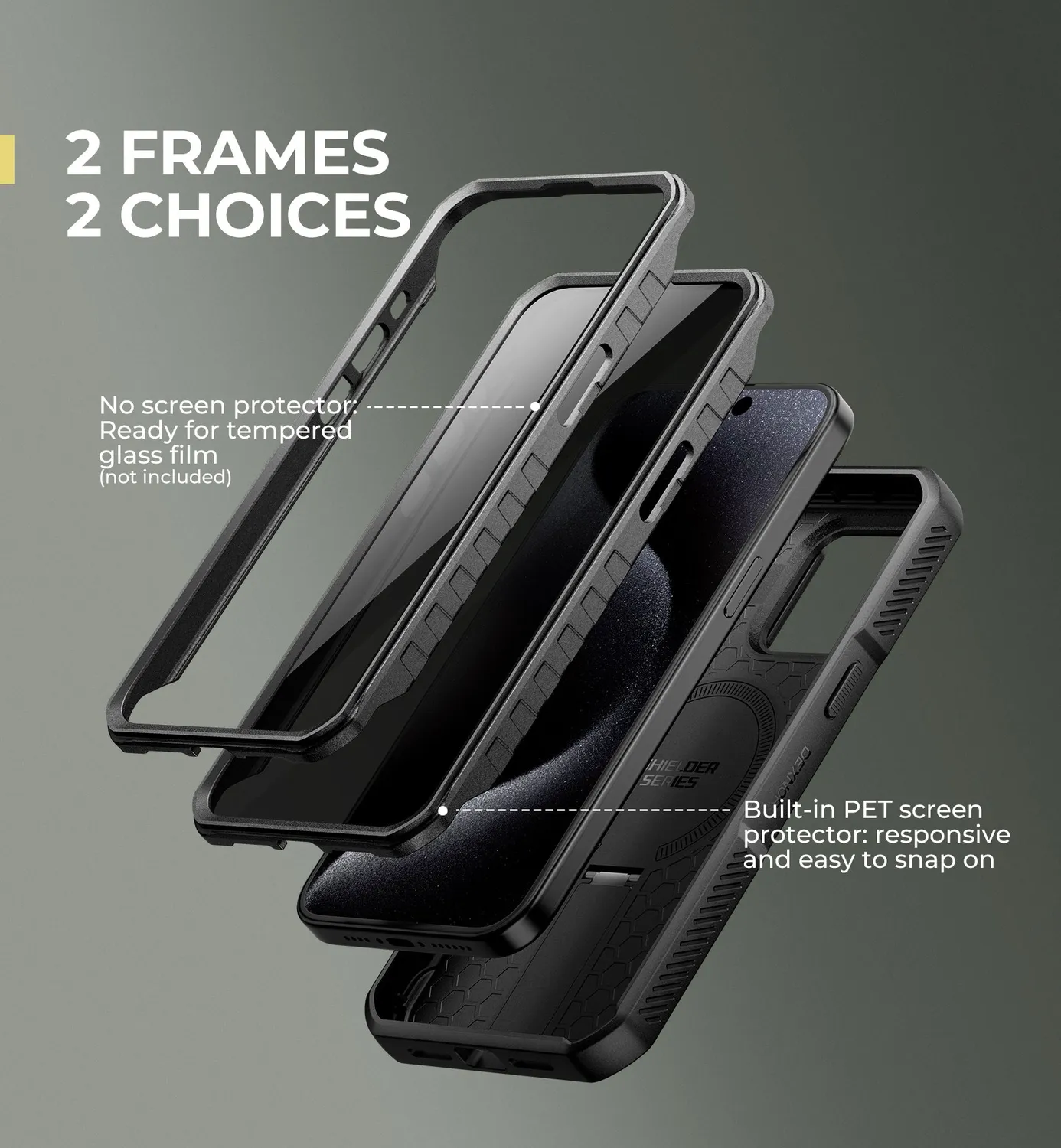 Dexnor iPhone 15 Pro Max cover 6,7" Privacy Black MagSafe