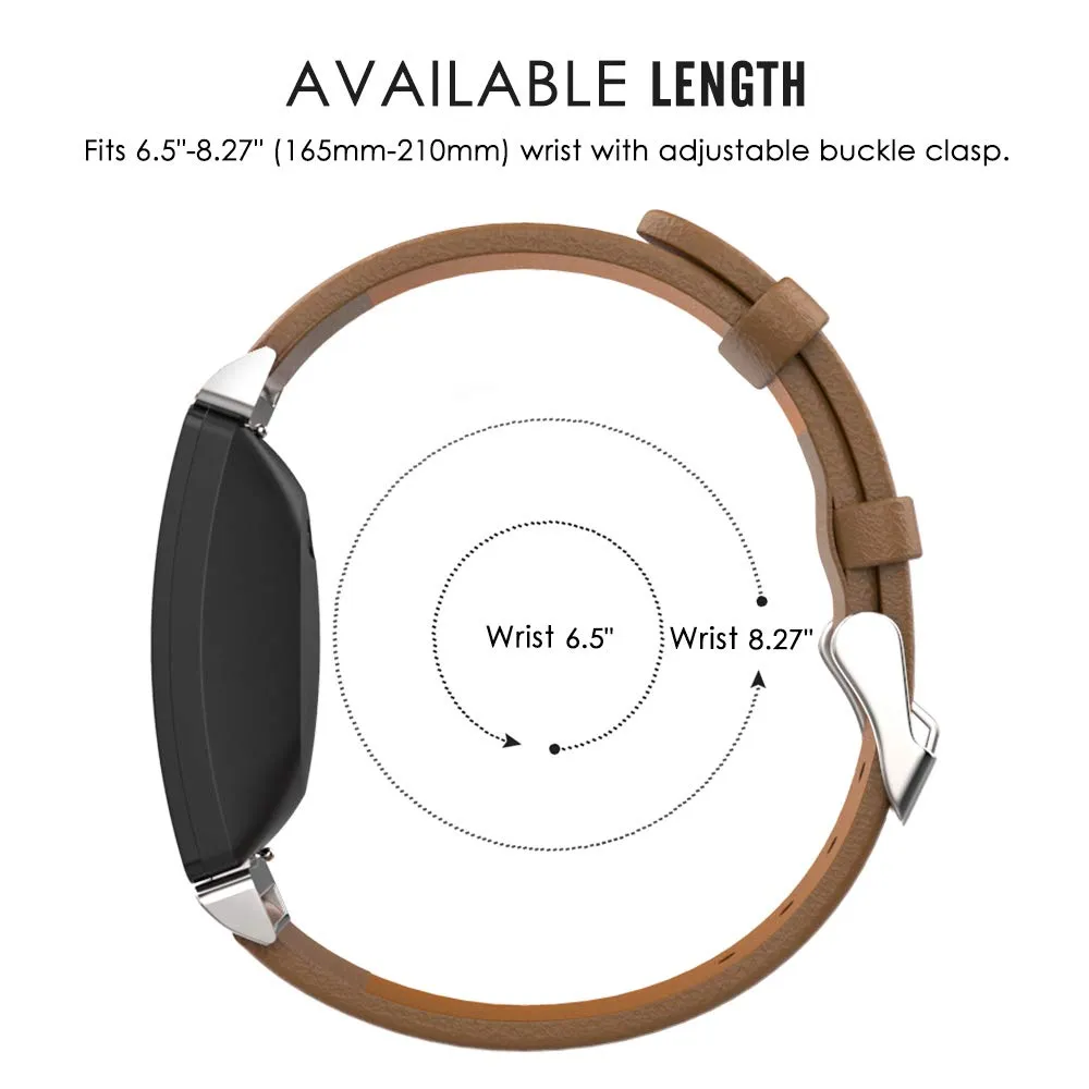 MoKo cinturino pelle per Fitbit Inspire marrone classico