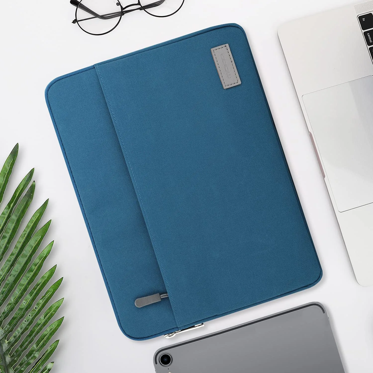 MoKo Sleeve Tablet 9-11 Pollici Blu Pavone con Zip