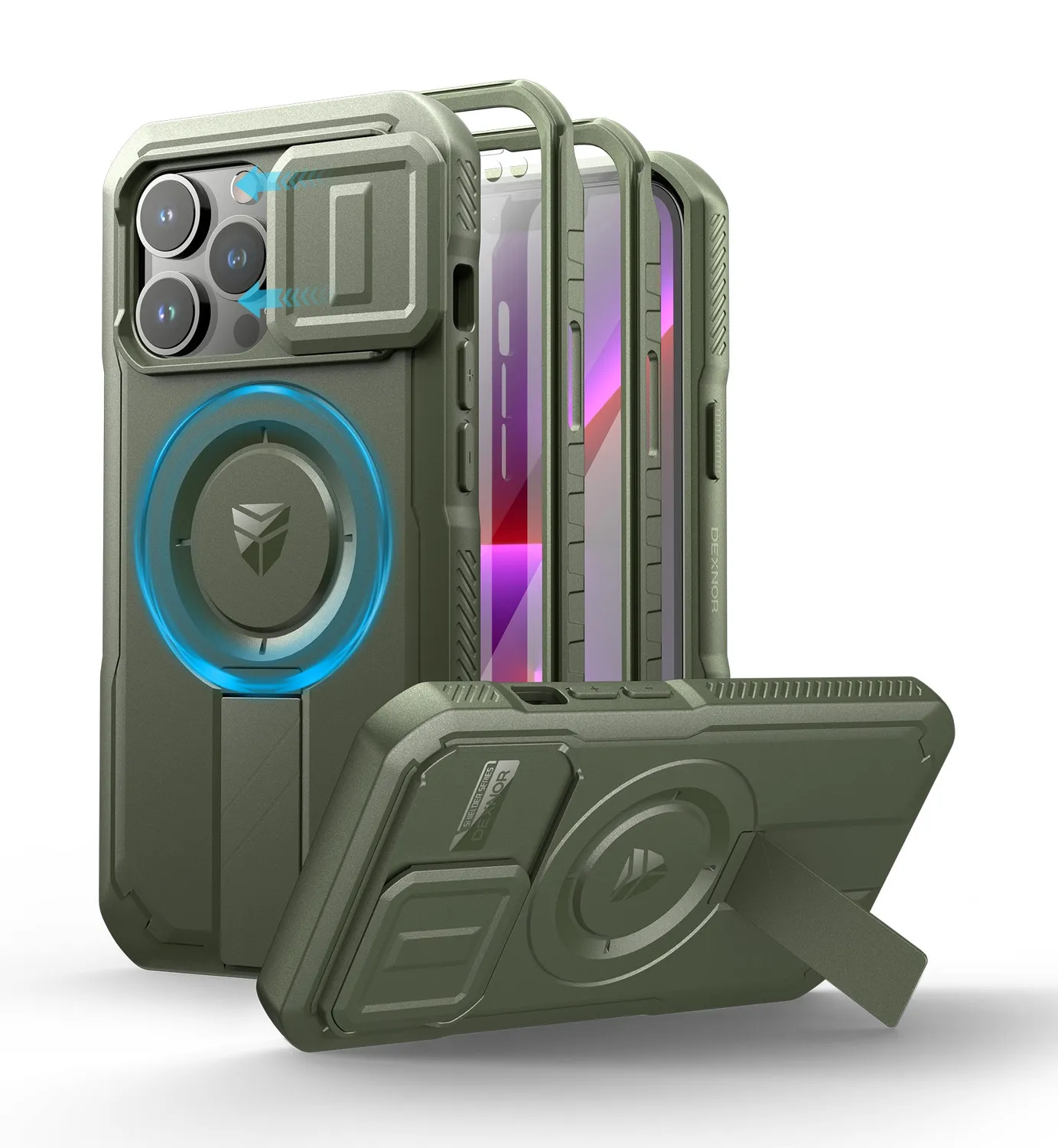 Dexnor iPhone 13 Pro cover nera con pellicola