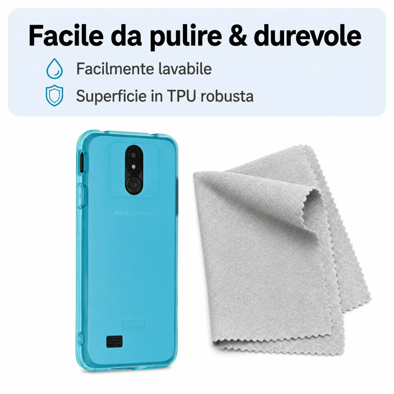 caseroxx TPU cover Brondi Amico Vero 4G azzurra antishock