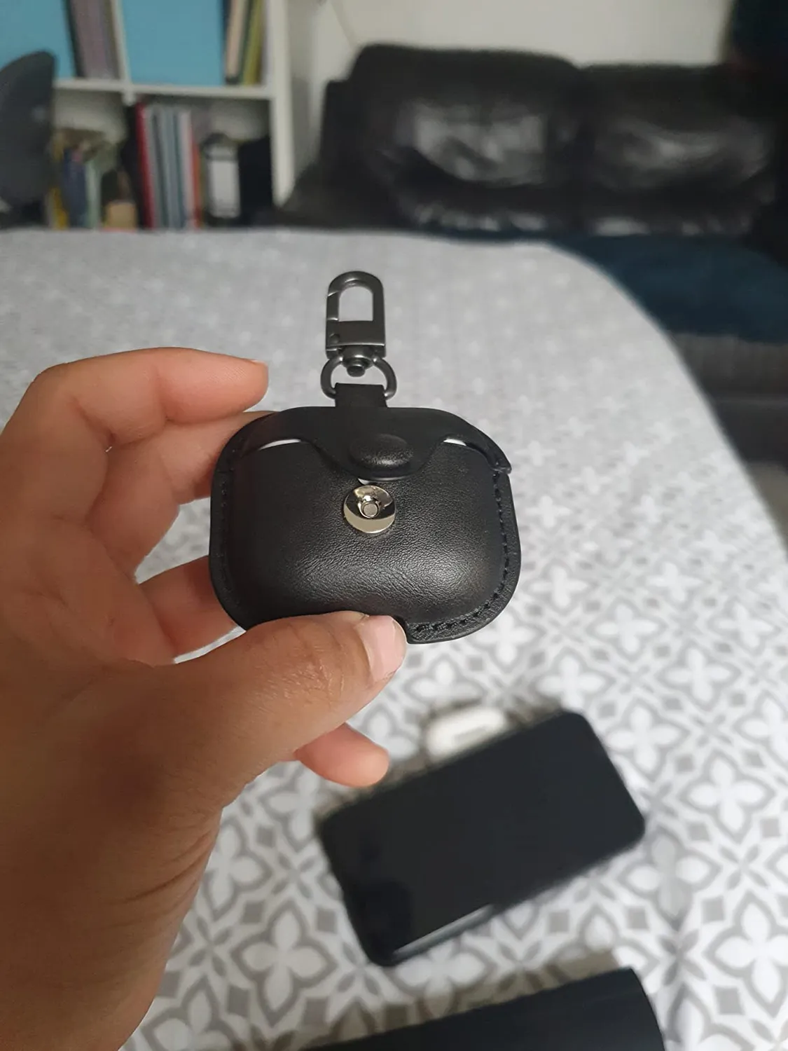 MoKo Custodia AirPods 3 Pelle PU Nera Magnetica