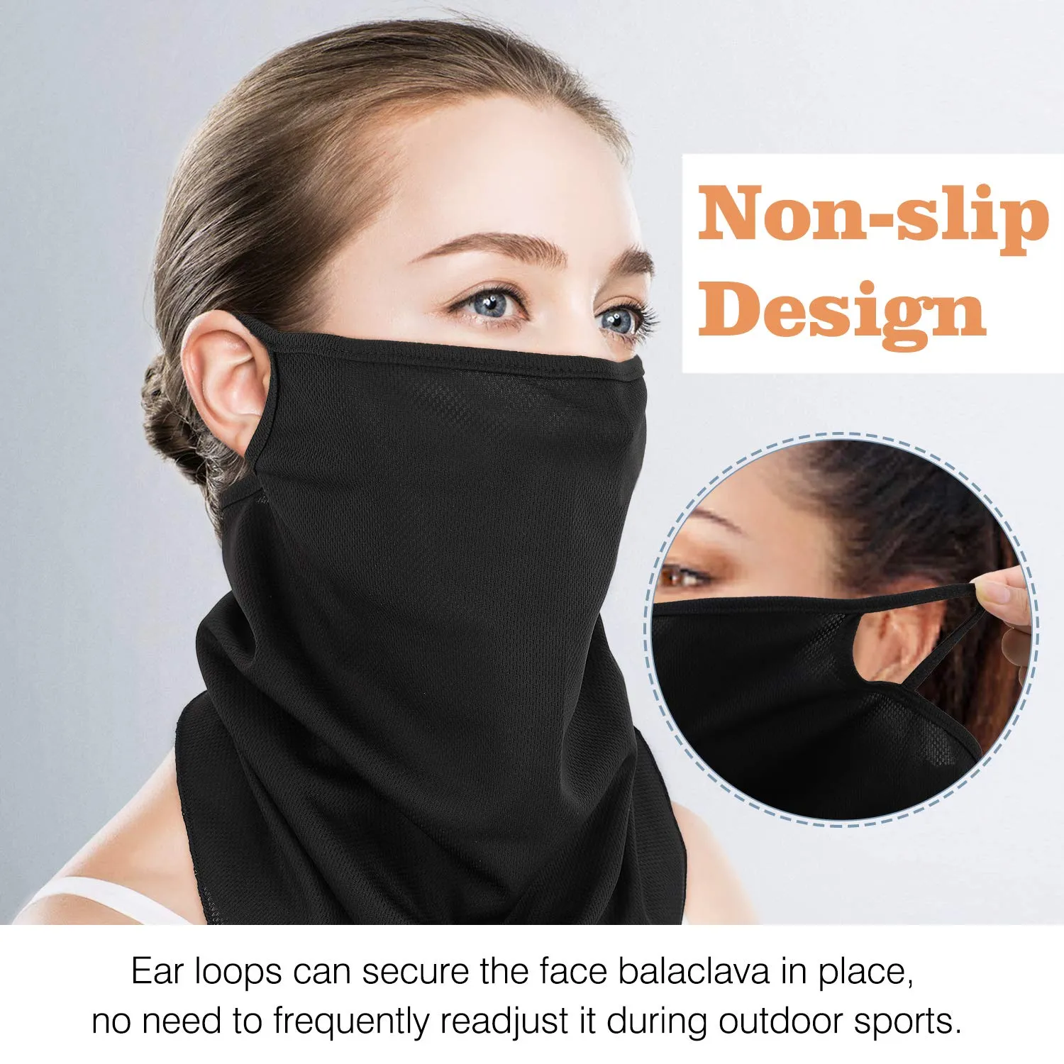 MoKo bandana scaldacollo triangolare poliestere traspirante 3 pezzi