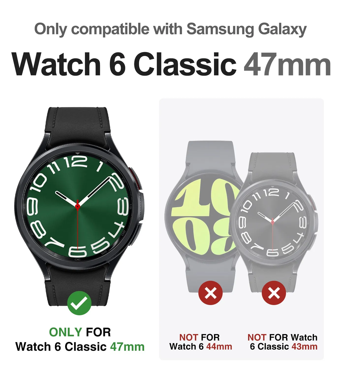 Dexnor cinturino Galaxy Watch 6 Classic 47mm nero sportivo