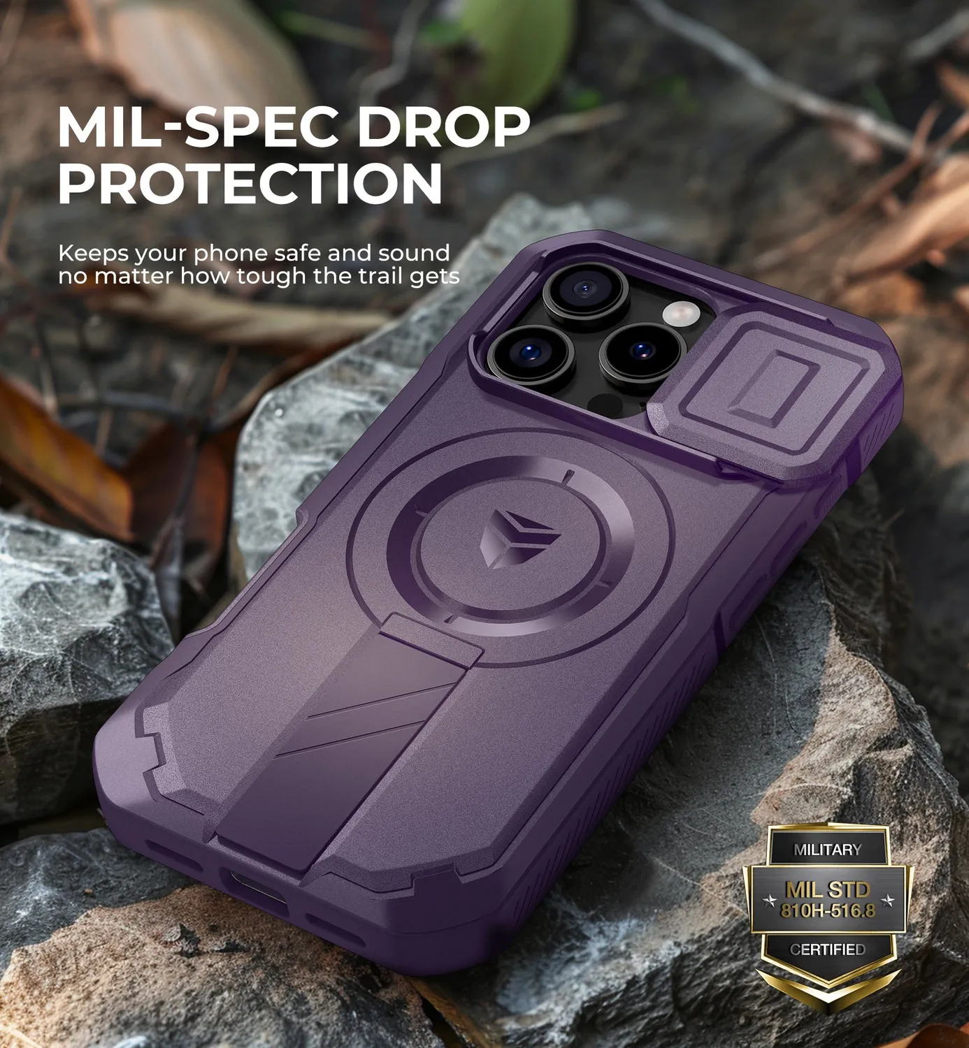 Dexnor iPhone 16 Pro custodia viola blindata MagSafe