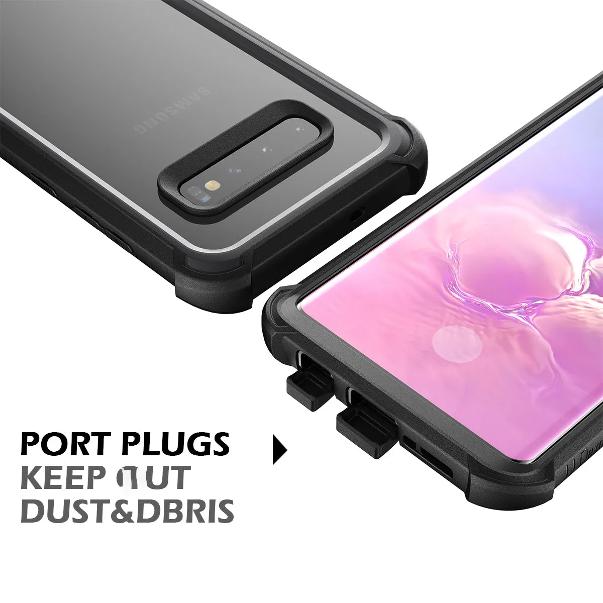 Dexnor Galaxy S10 cover nera 6,1 pollici antiurto