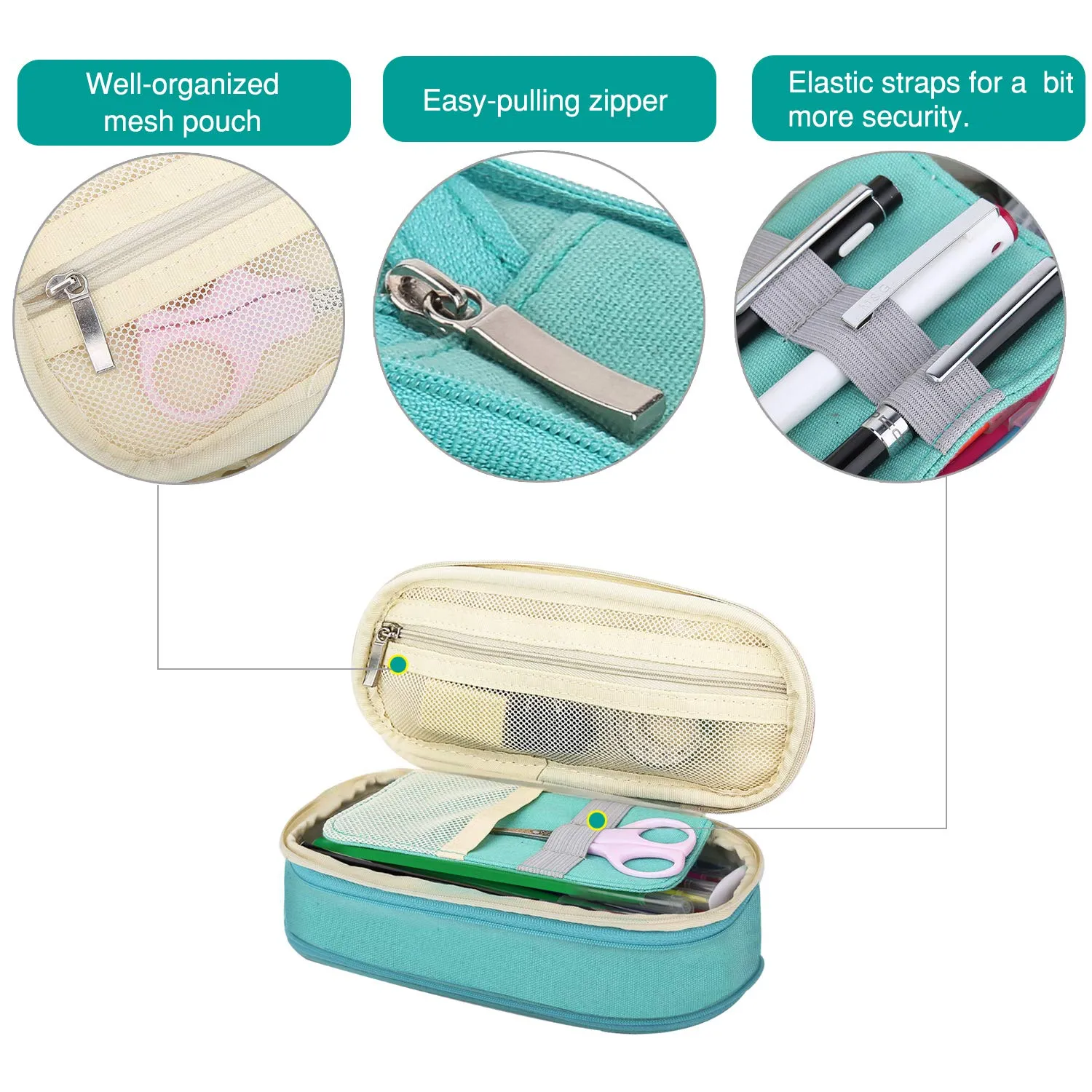 MoKo astuccio portamatite tela grande capacità organizer