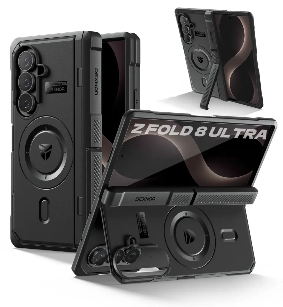 Dexnor Galaxy Z Fold 8 Ultra cover nera MagSafe rugged