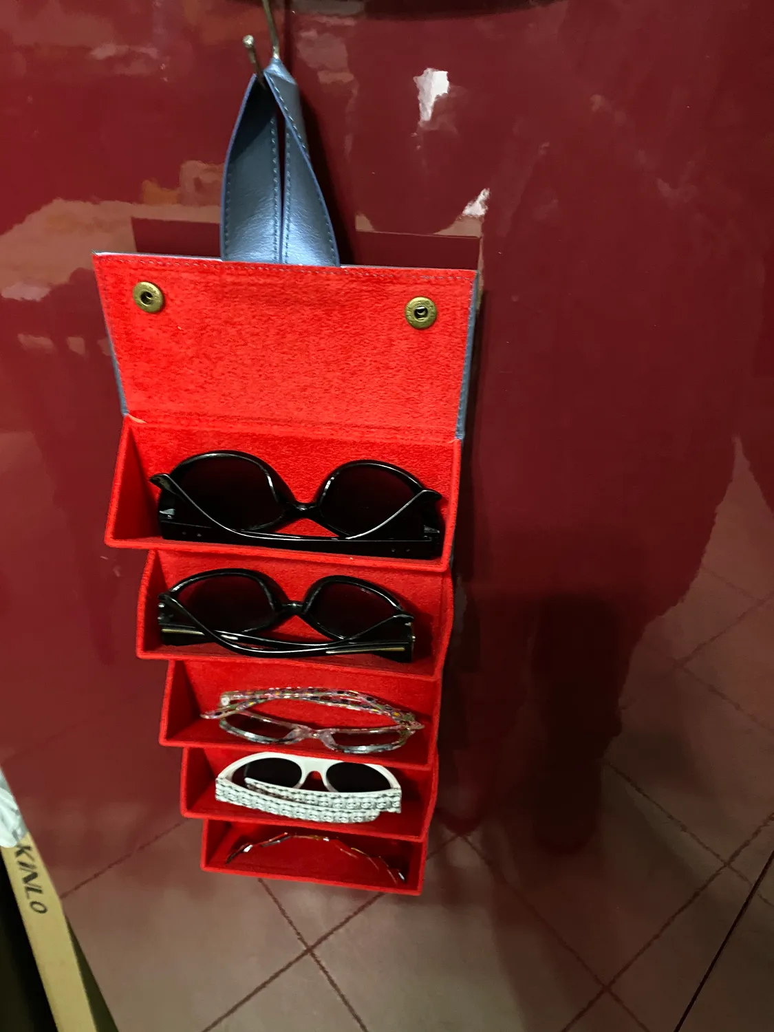 MoKo Organizer Occhiali Pieghevole 5 Scomparti da Viaggio