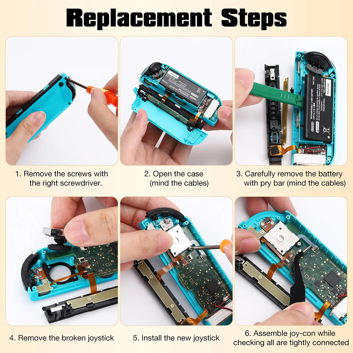 MoKo Switch kit riparazione joystick 24 pezzi drift