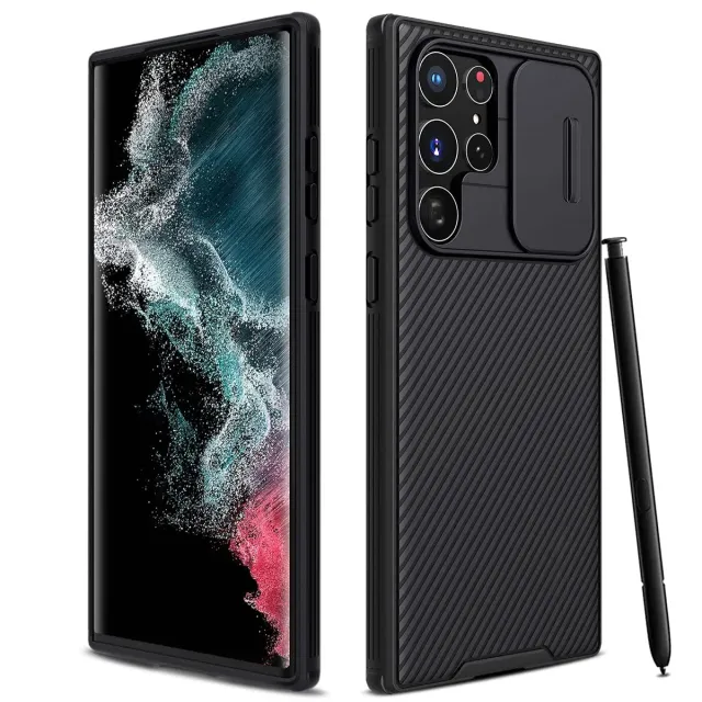 CloudValley Cover Galaxy S22 Ultra Camera Scorrevole nera slim