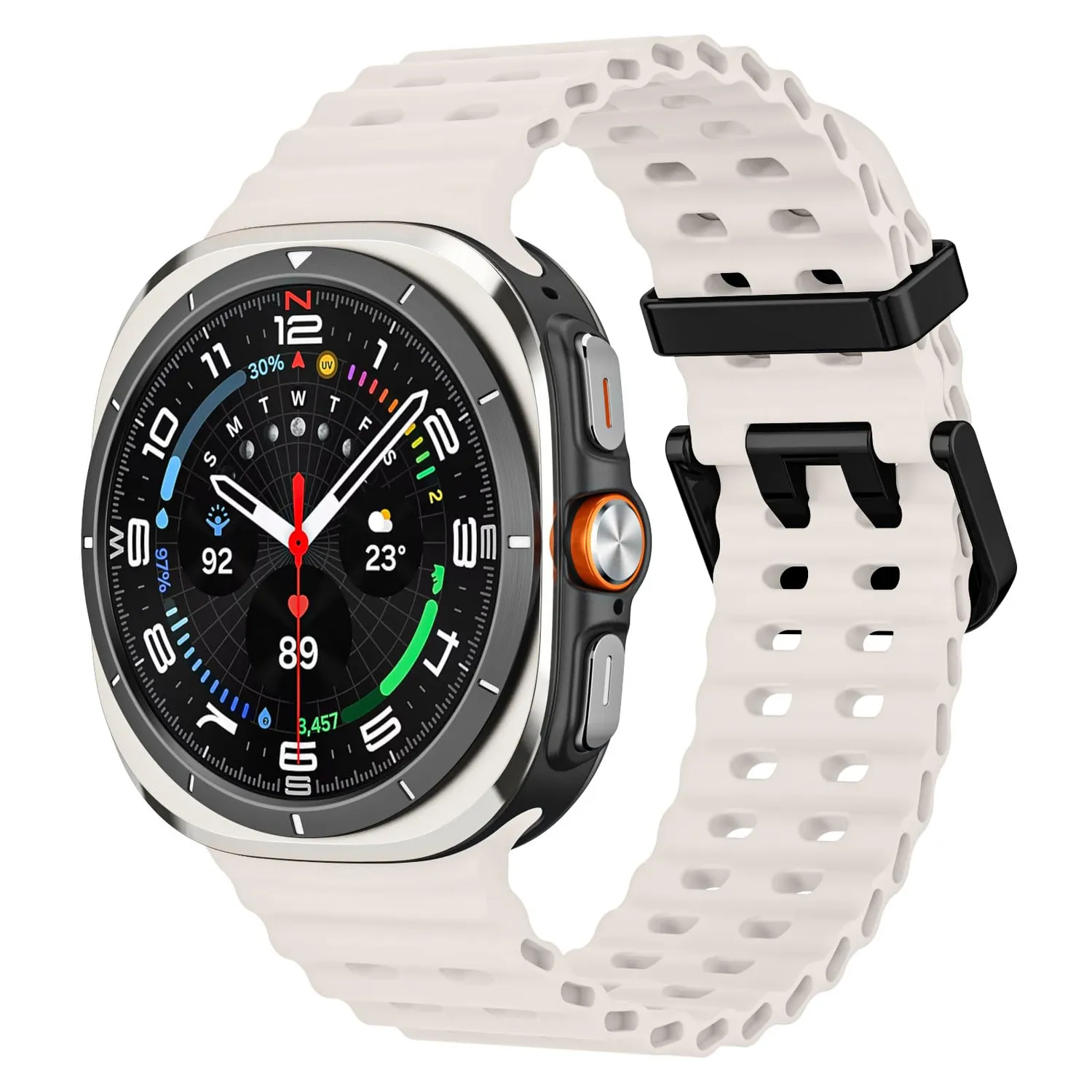 MoKo Sportivo Galaxy Watch Ultra 47mm cinturino nero silicone
