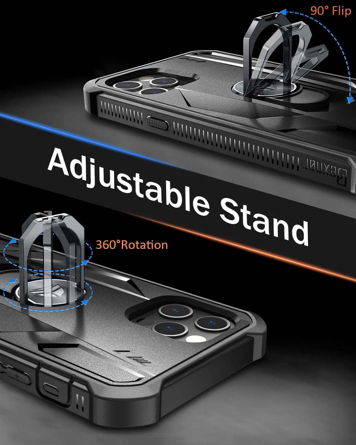 Dexnor Rugged cover iPhone 12/12 Pro nera antishock