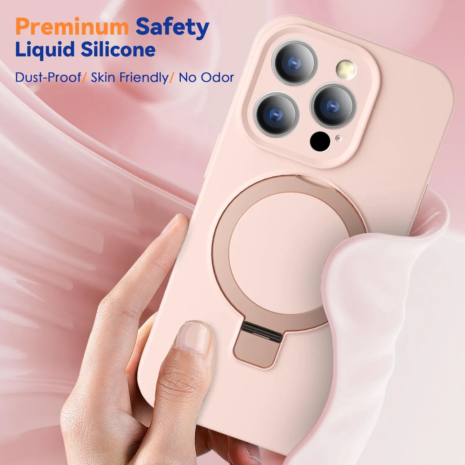 CloudValley iPhone 14 Pro cover magnetica rosa silicone