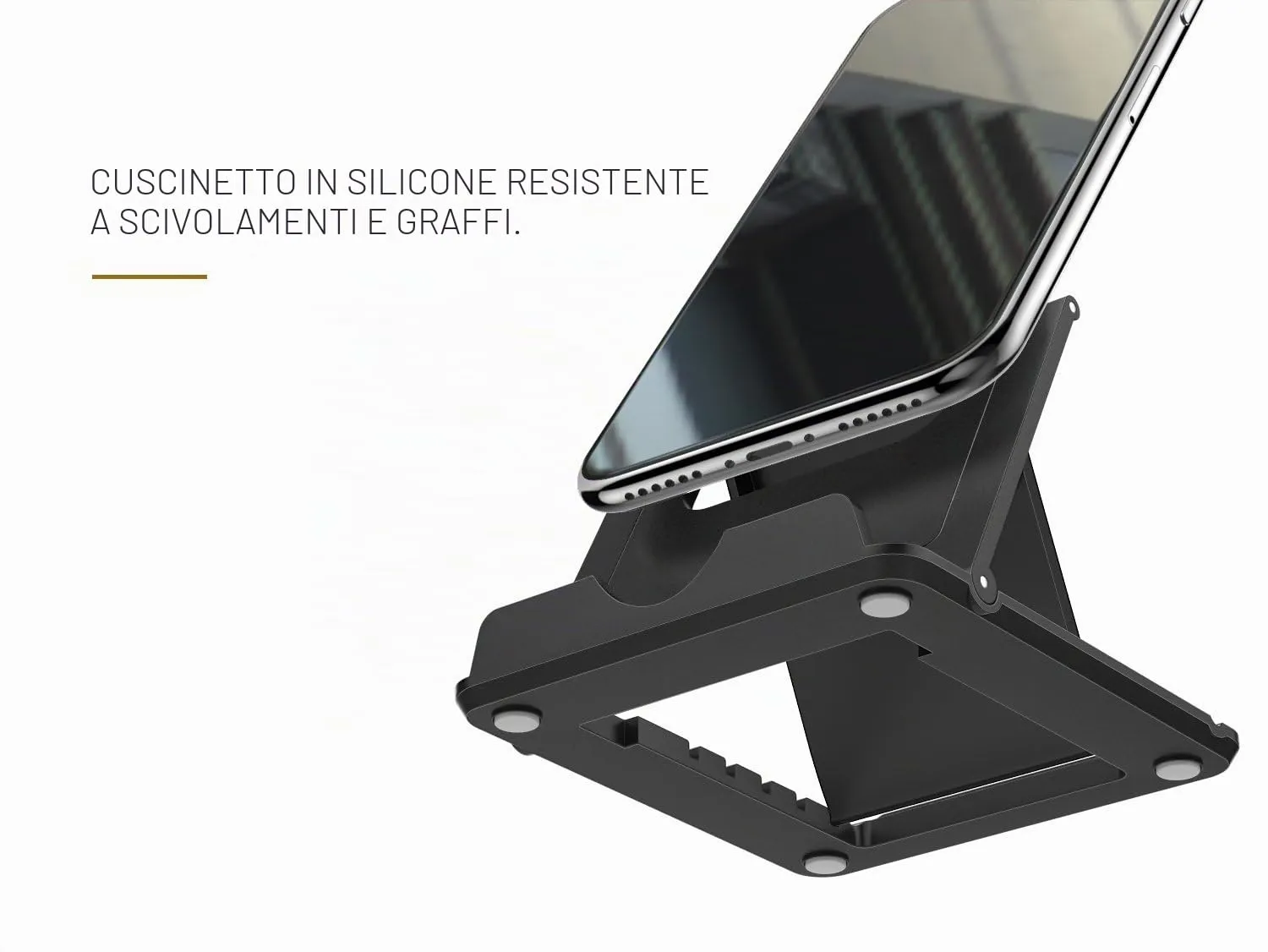 MoKo Supporto Cellulare Tablet 4-11" Pieghevole 2 Pezzi nero