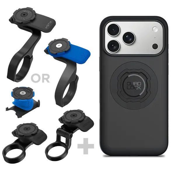 Quad Lock Kit Bici iPhone Bundle supporto manubrio antishock