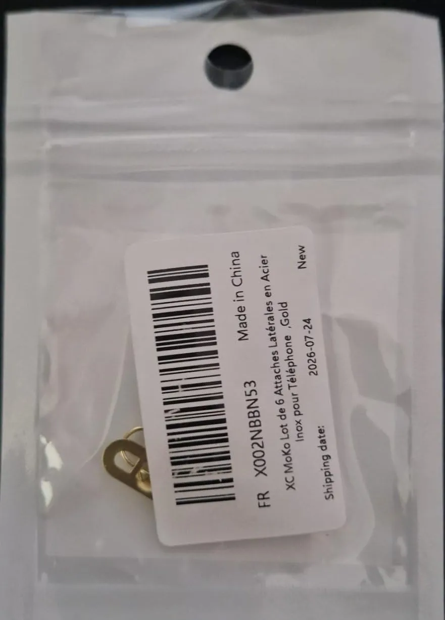 MoKo Patch Cordino Smartphone Acciaio Argento 6 Pezzi