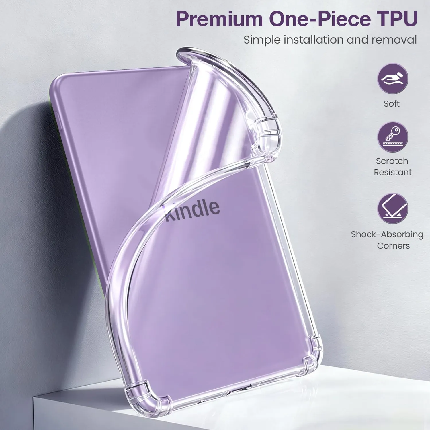 MoKo Custodia TPU Kindle Basic 6" 12ª Gen 2026 trasparente