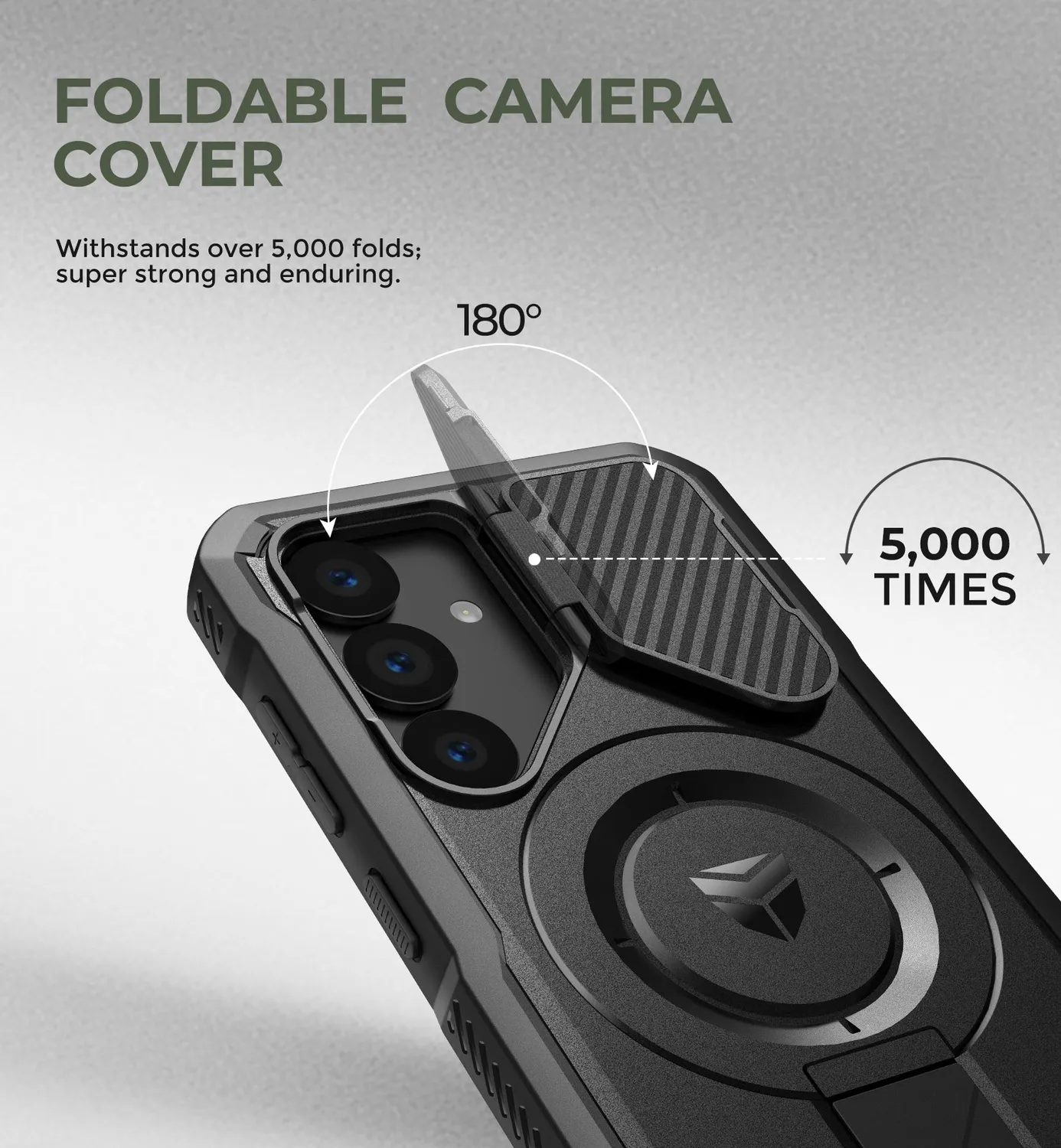 Dexnor Galaxy S25 cover nera antiurto con stand