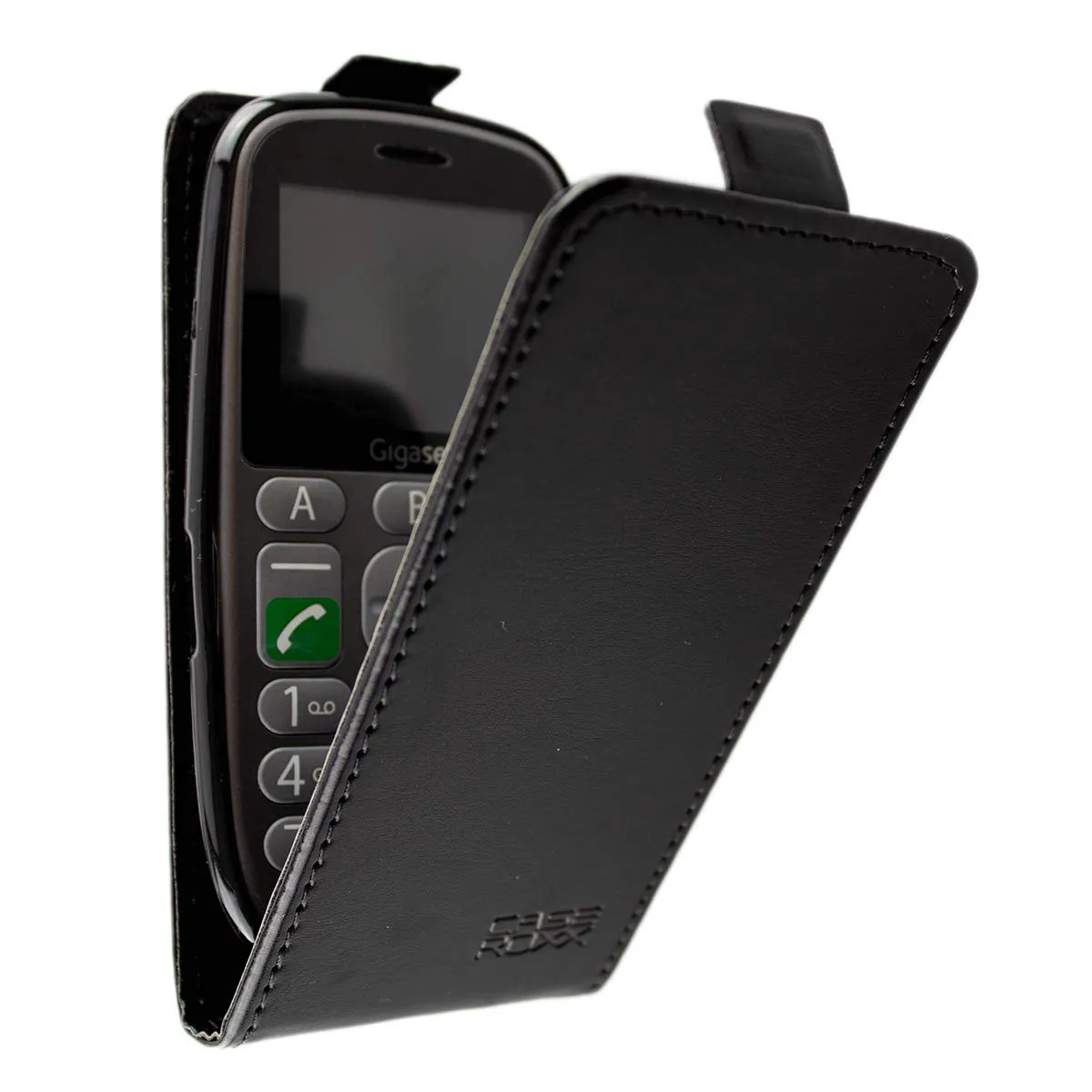 caseroxx Trevi MAX 24 flip cover nera finta pelle