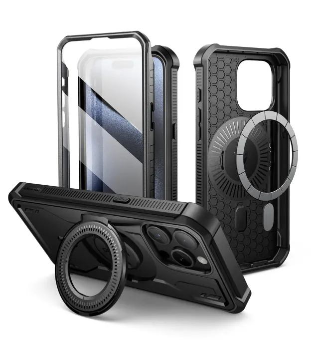 Dexnor iPhone 15 Pro Max custodia MagSafe nera rugged